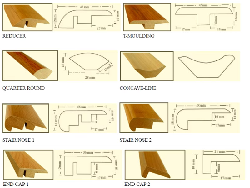 Concave line skirting installed along a wall