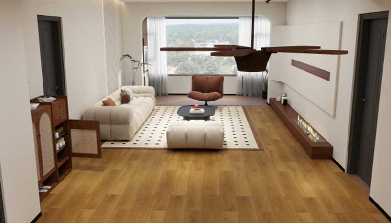 UV Coated Premium SPC Flooring installed in a commercial interior