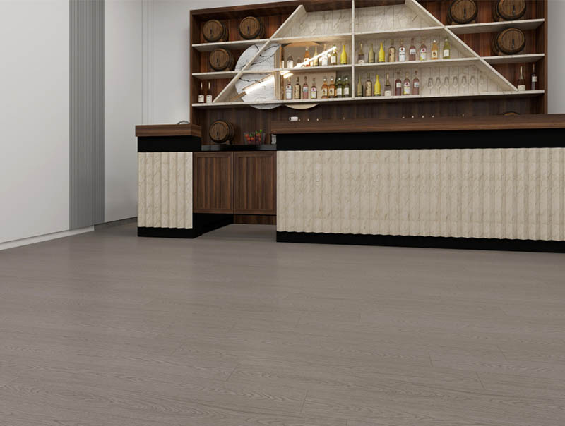 Commercial Anti Scratch SPC Flooring installed in commercial space