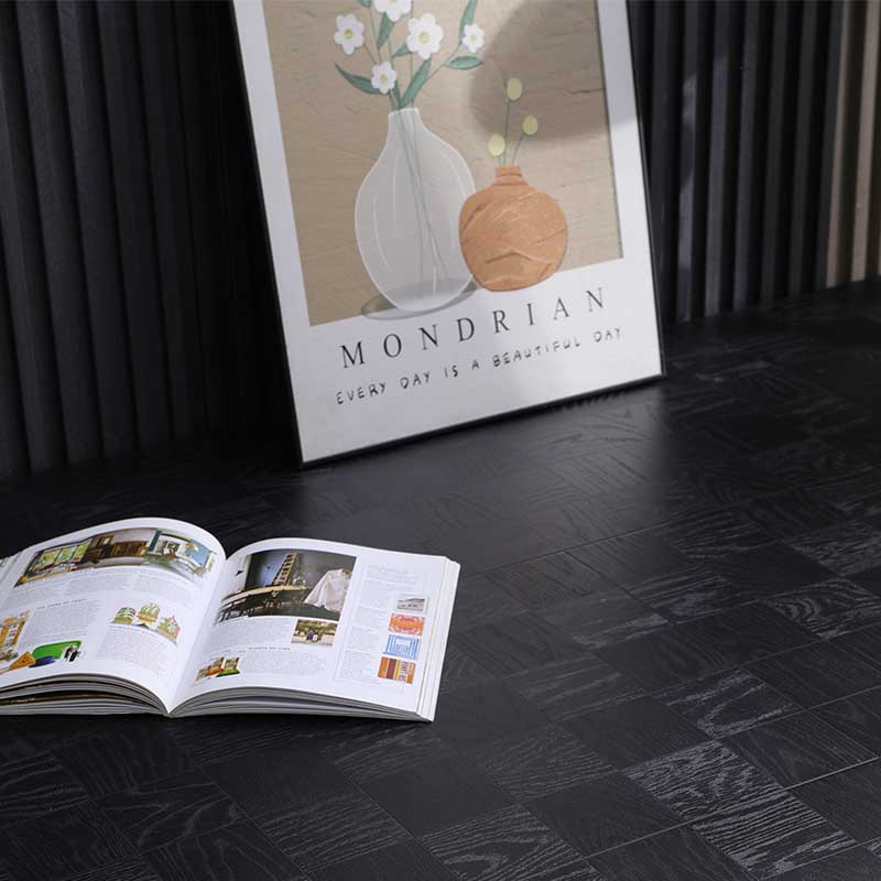 Black Oak Square Laminate Flooring installed in a commercial interior
