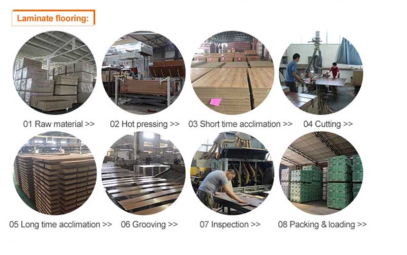 Black Oak Square Laminate Flooring production process