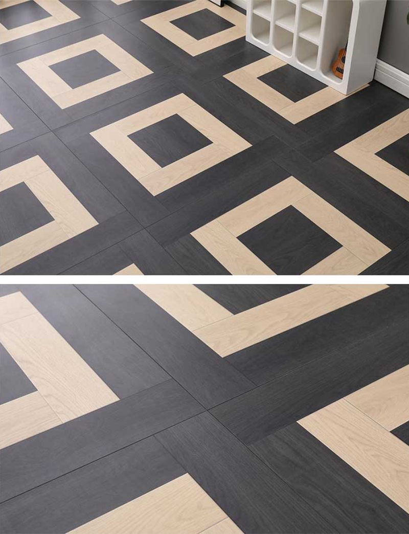 Double-Painted Geometric Spiral Shape Laminate Flooring