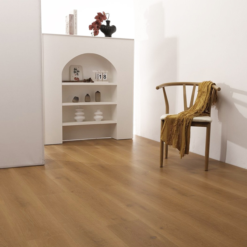 Wood-Look V-Groove Laminate Flooring with visible plank seams