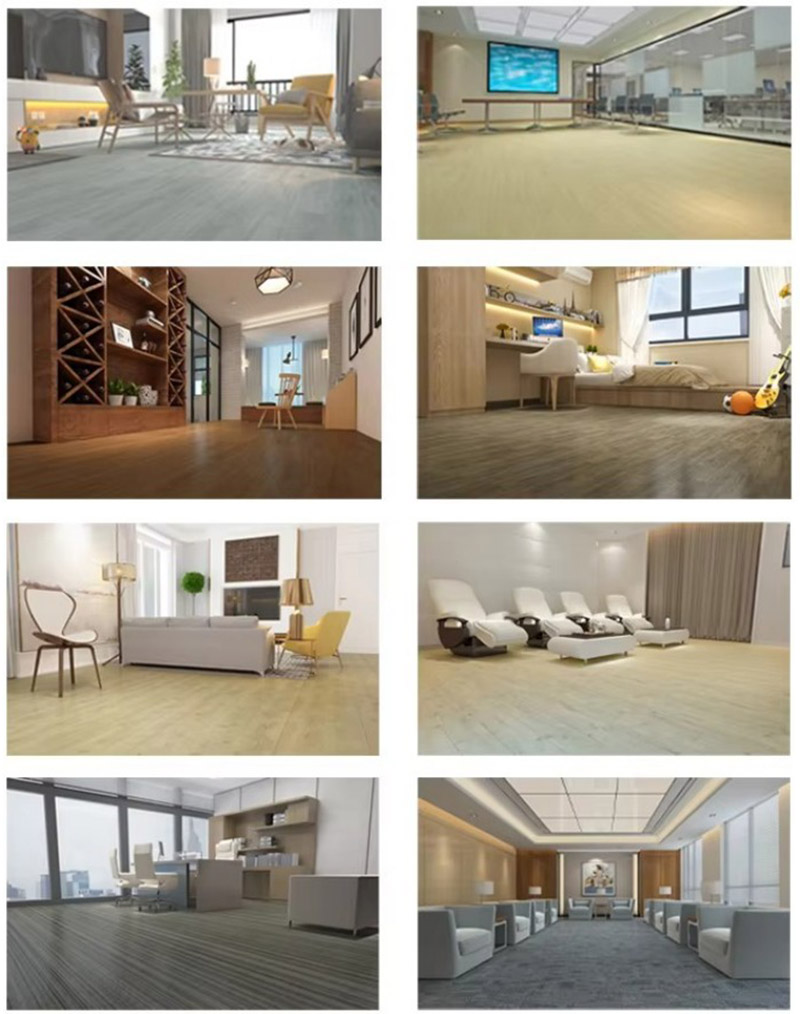 3.5-8mm Glossy SPC Flooring surface texture detail